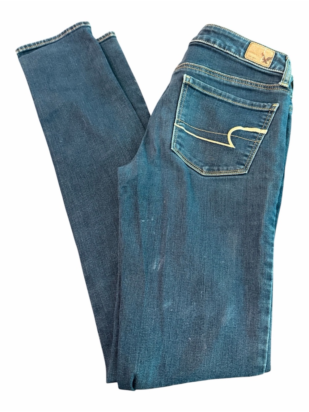 American Eagle Skinny Jeans sz2 Medium Wash Mid Rise Straight Leg